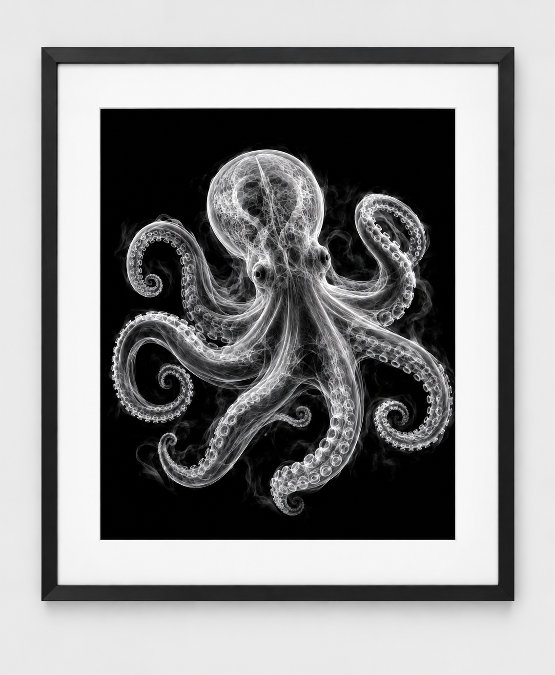 EXPOSED Octopus artwork in a 16 × 20 black frame with white mat