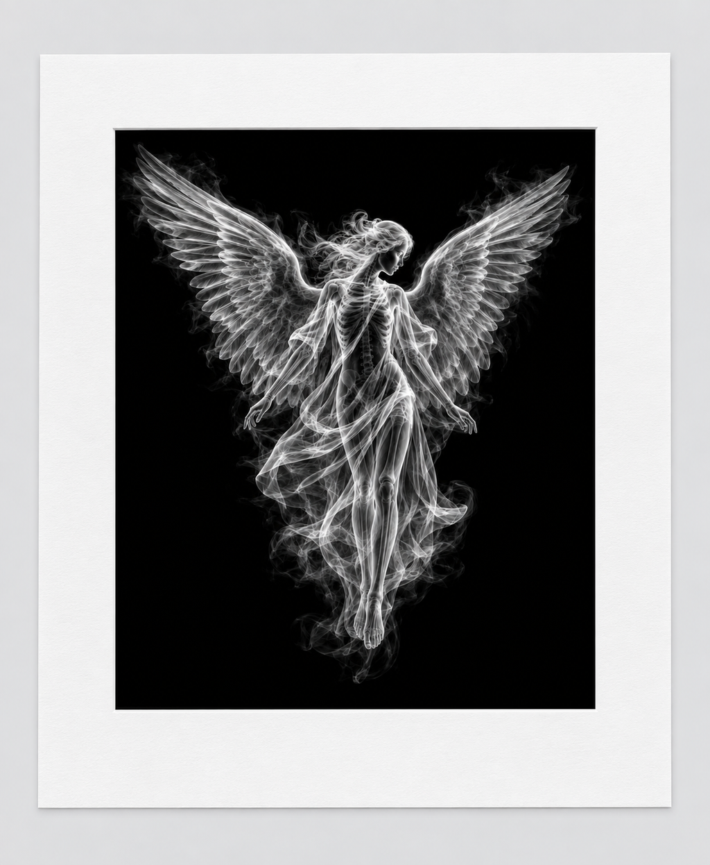 EXPOSED 004 — ANGEL artwork in 16 × 20 white mat