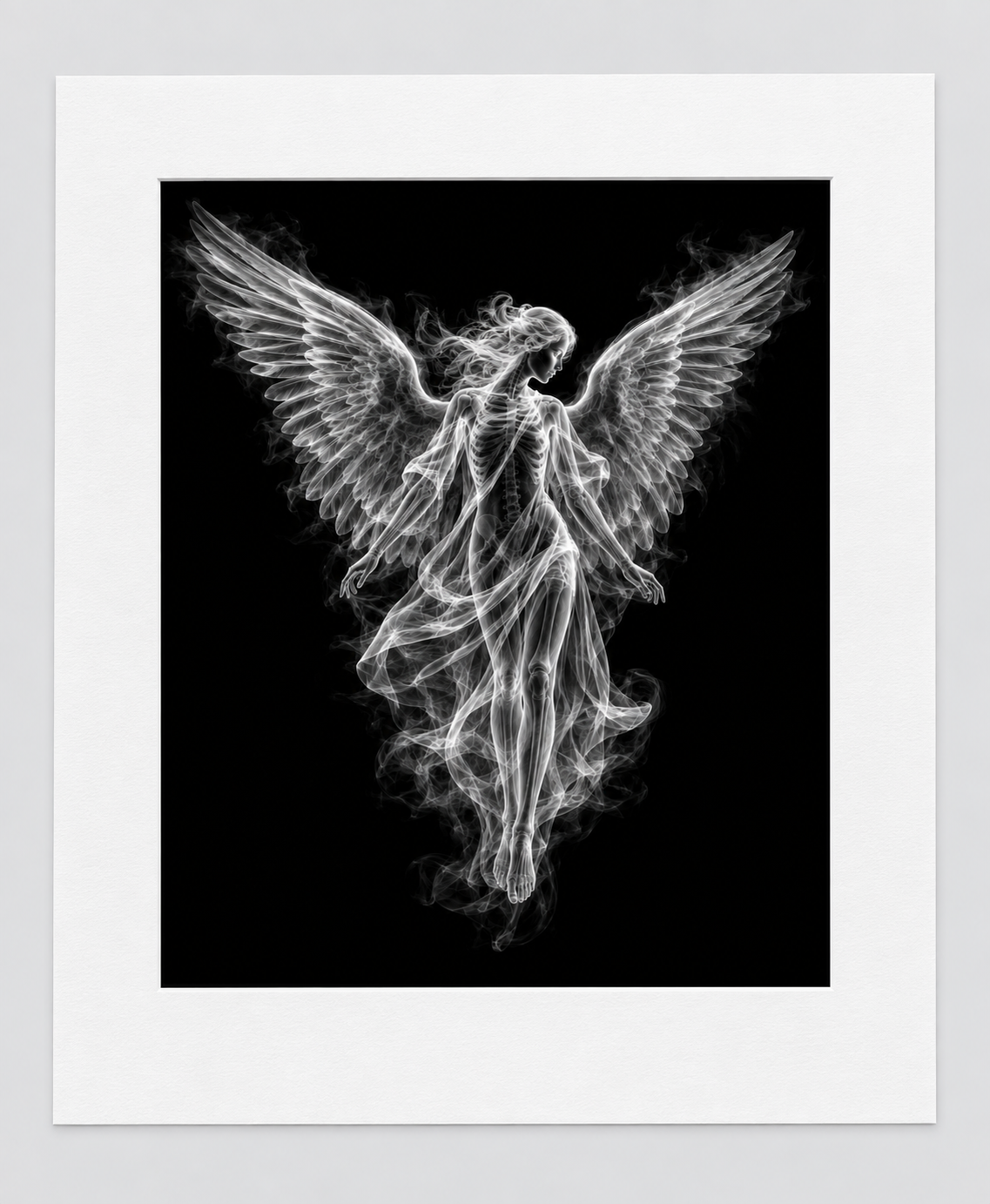 EXPOSED 004 — ANGEL artwork in 16 × 20 white mat
