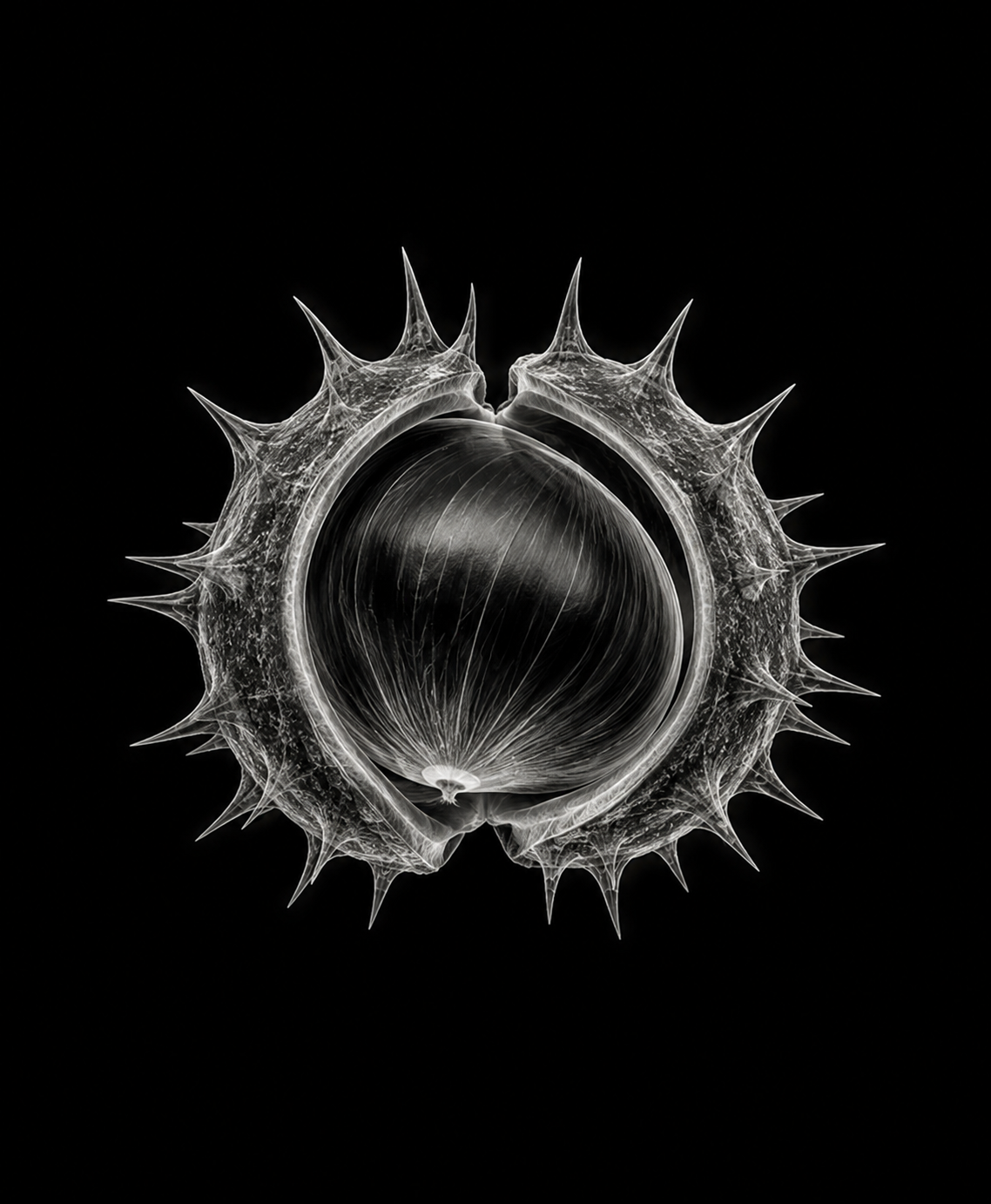 EXPOSED Autumn Chestnut high-detail X-ray artwork