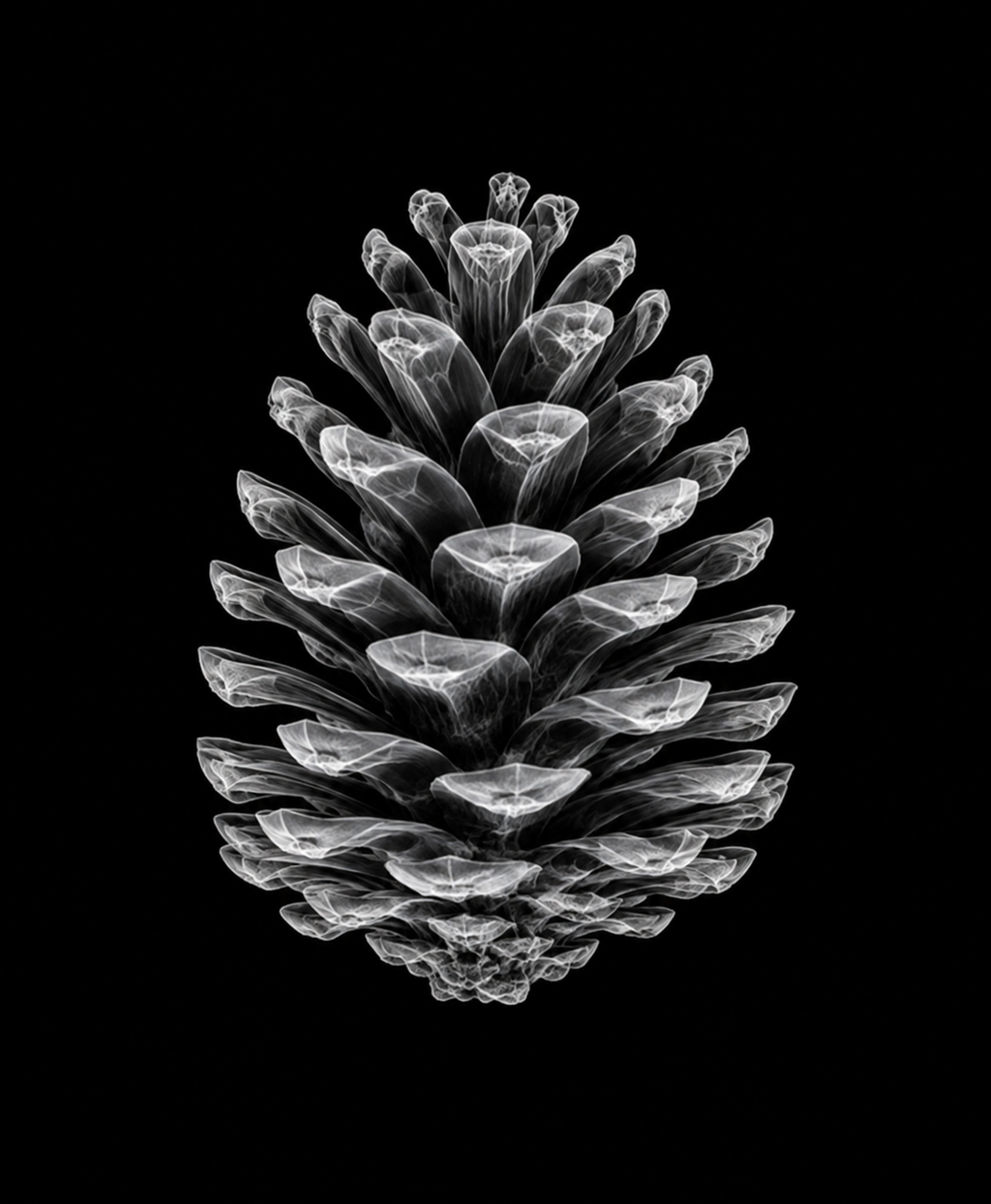 EXPOSED Autumn Pinecone high-detail X-ray artwork