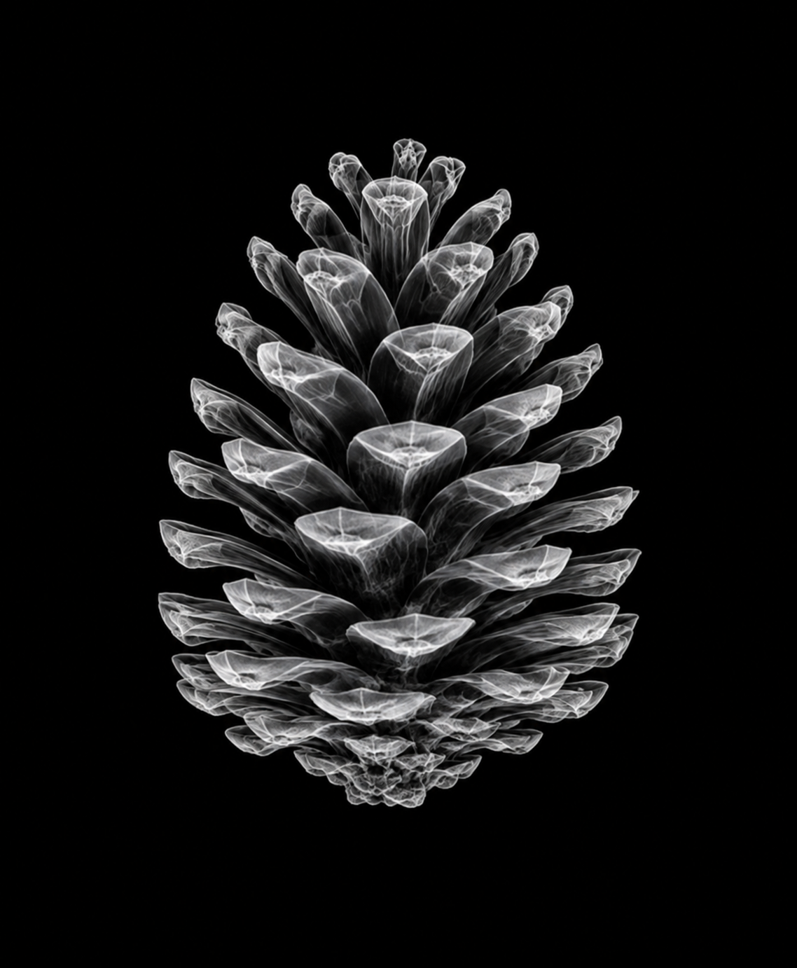 EXPOSED Autumn Pinecone high-detail X-ray artwork