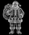 EXPOSED Fat Santa detailed X-ray artwork