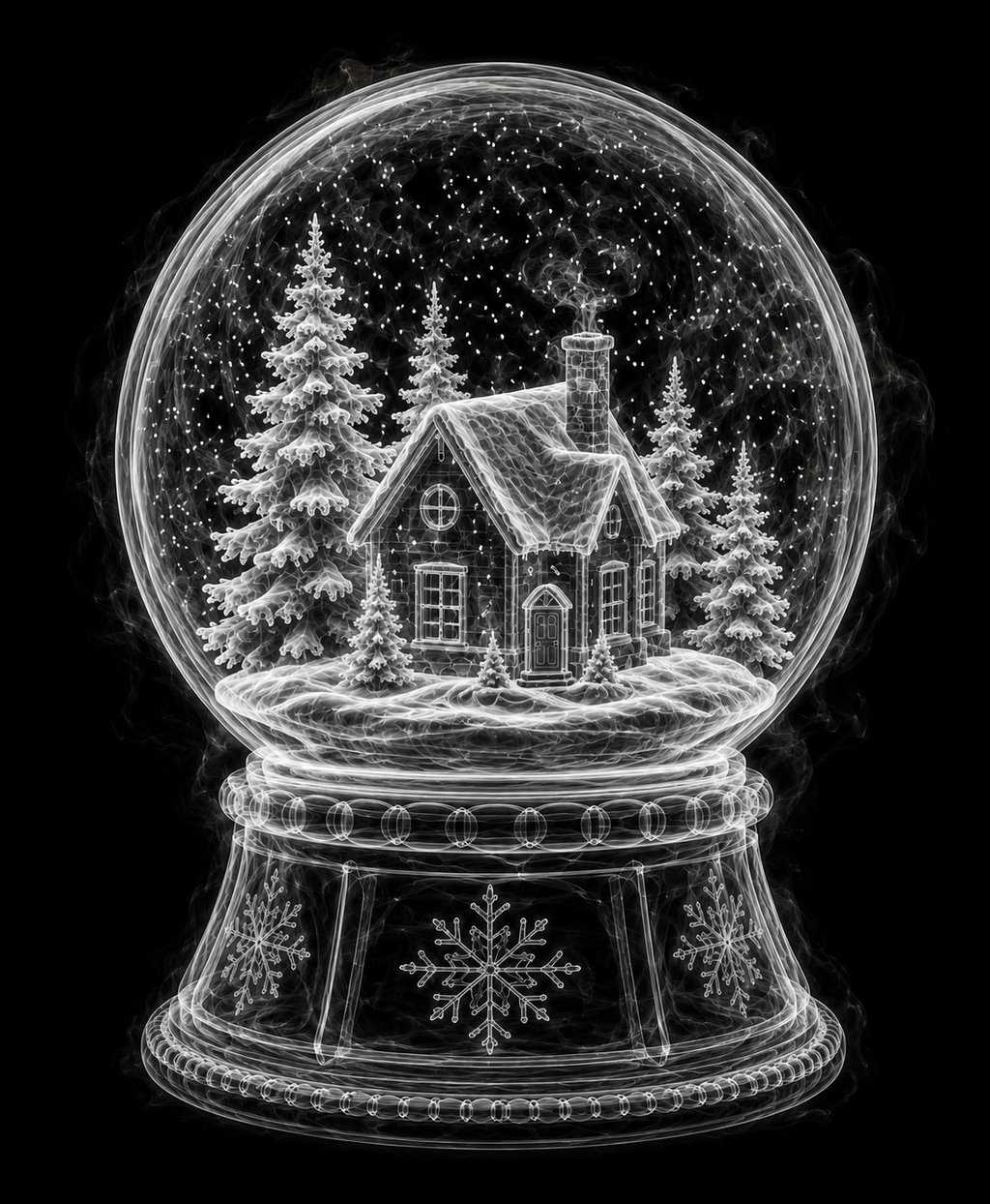 EXPOSED Snow Globe detailed X-ray artwork