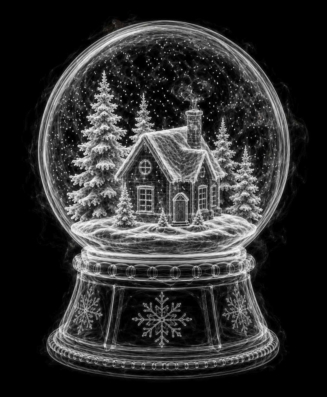 EXPOSED Snow Globe detailed X-ray artwork