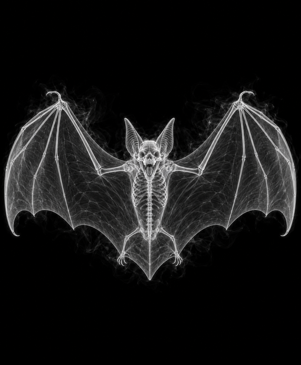EXPOSED Halloween Bat high-detail X-ray artwork
