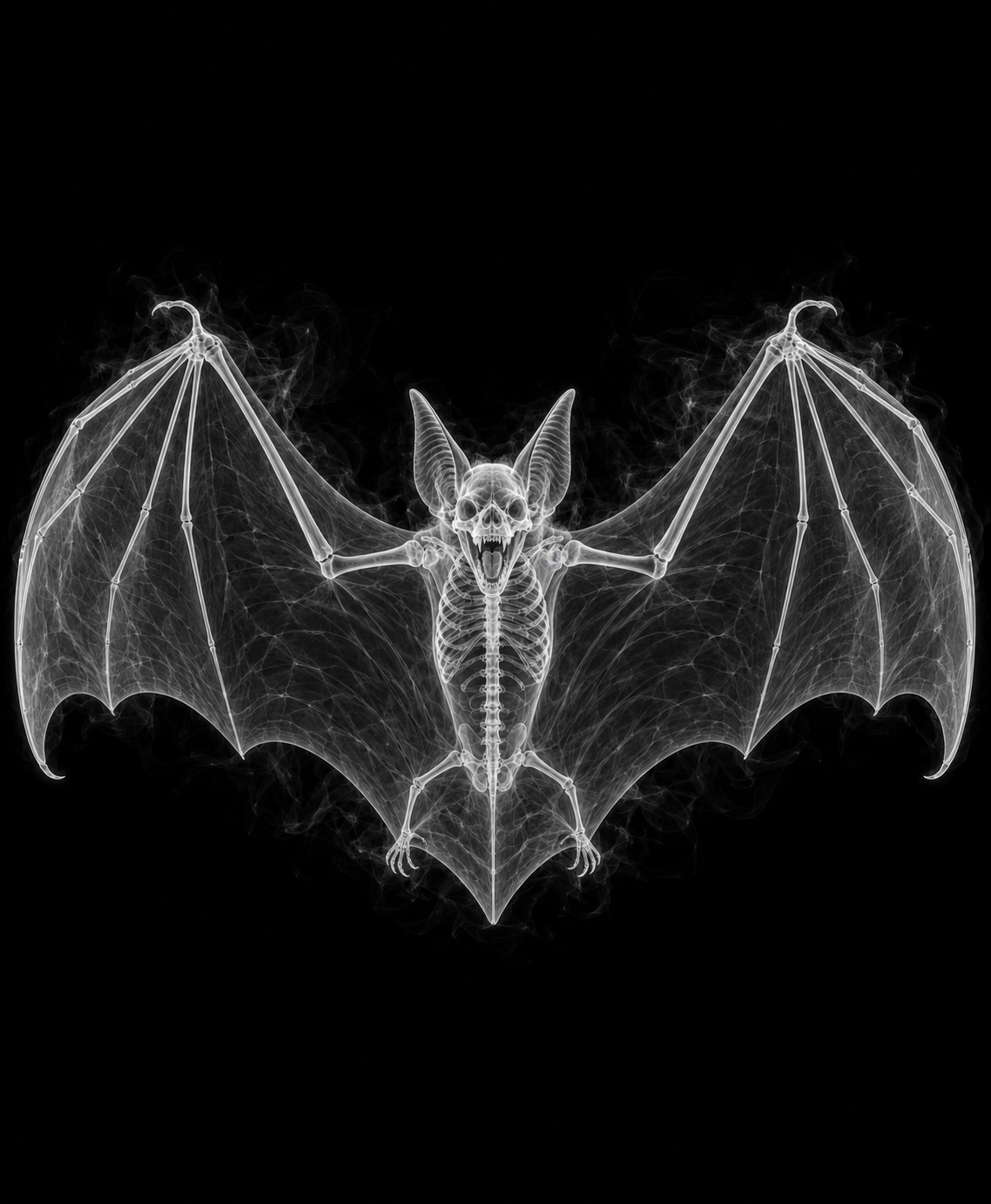 EXPOSED Halloween Bat high-detail X-ray artwork