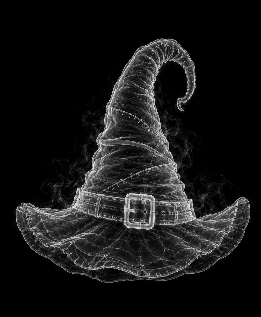 EXPOSED Halloween Witch Hat high-detail X-ray artwork