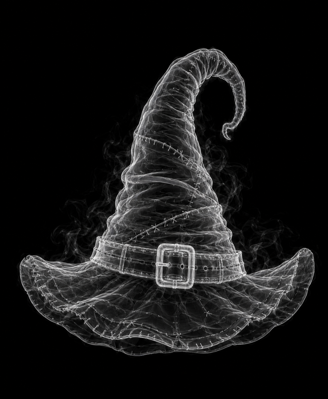 EXPOSED Halloween Witch Hat high-detail X-ray artwork