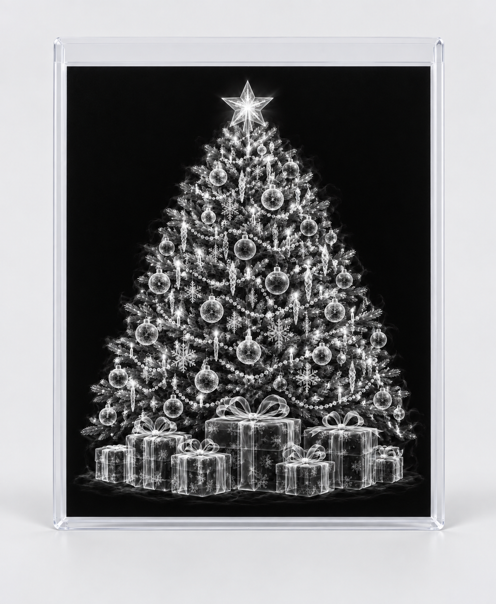 EXPOSED CHRISTMAS — CHRISTMAS TREE in clear rigid card sleeve