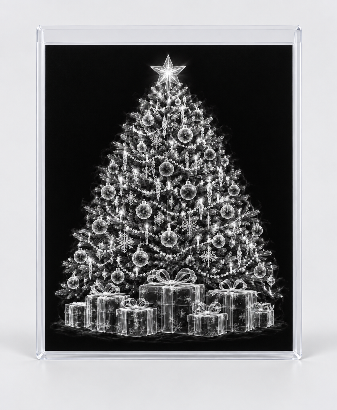EXPOSED CHRISTMAS — CHRISTMAS TREE in clear rigid card sleeve
