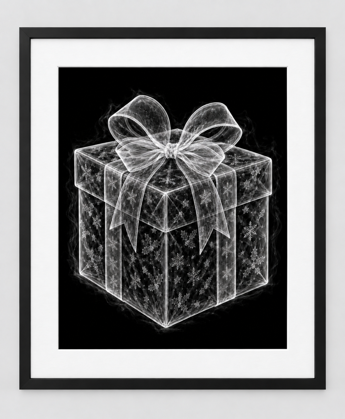 EXPOSED CHRISTMAS — GIFT — 14 × 17 artwork in a slim black 16 × 20 frame with white mat