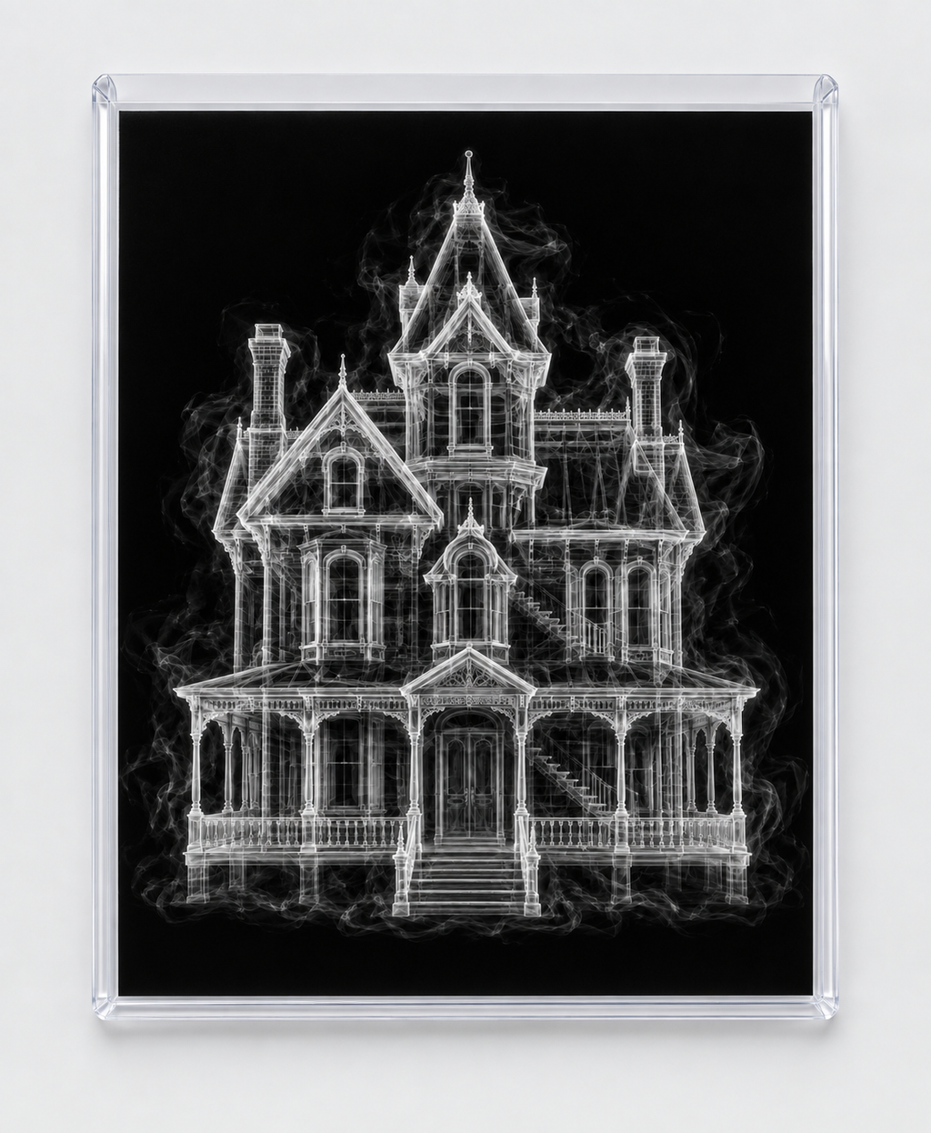 EXPOSED HALLOWEEN — HAUNTED HOUSE in clear rigid card sleeve