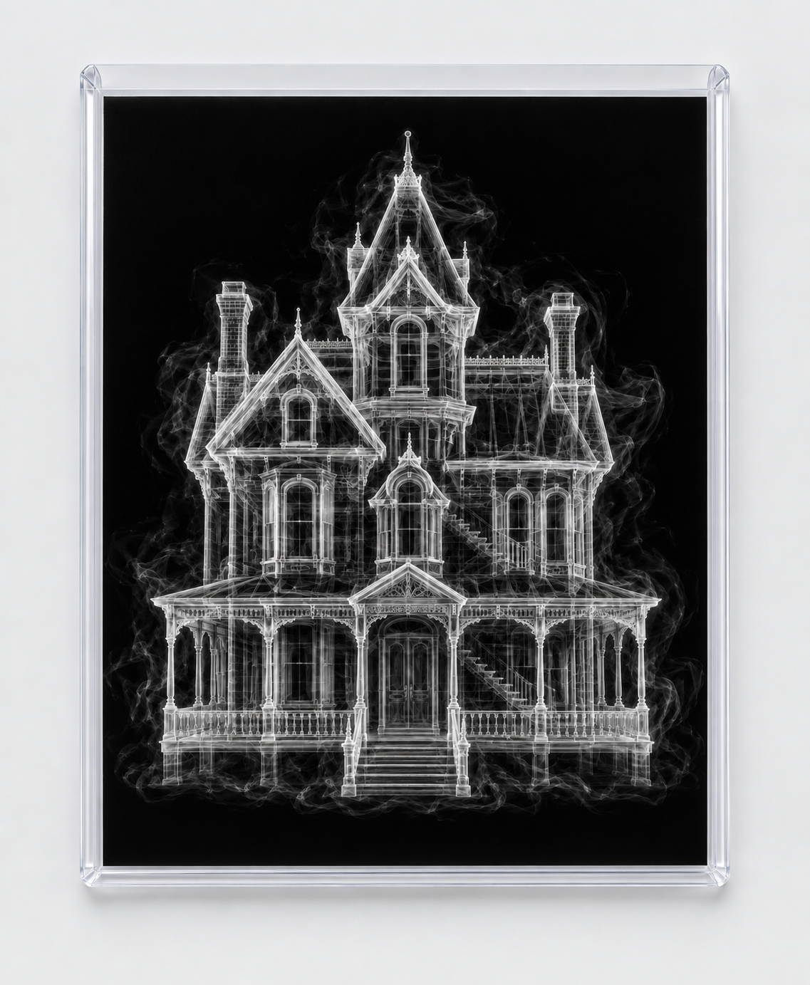 EXPOSED HALLOWEEN — HAUNTED HOUSE in clear rigid card sleeve
