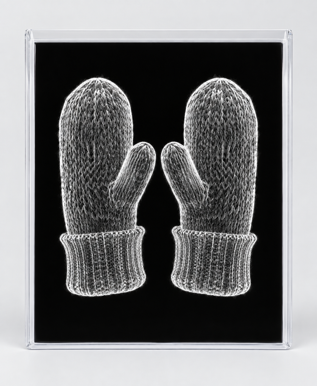 EXPOSED WINTER — MITTENS in clear rigid card sleeve