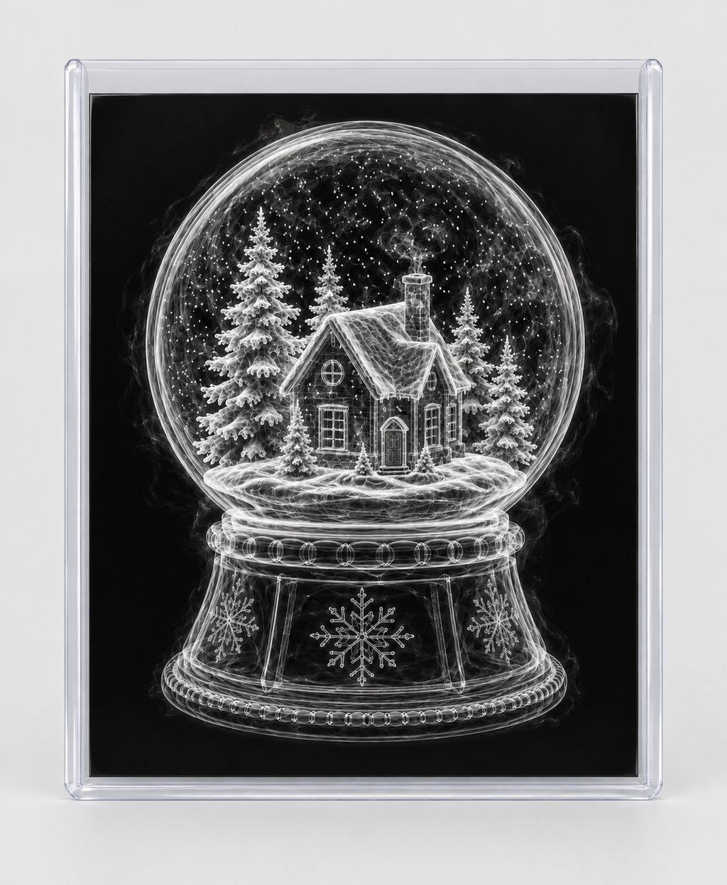 EXPOSED CHRISTMAS — SNOW GLOBE in clear rigid card sleeve