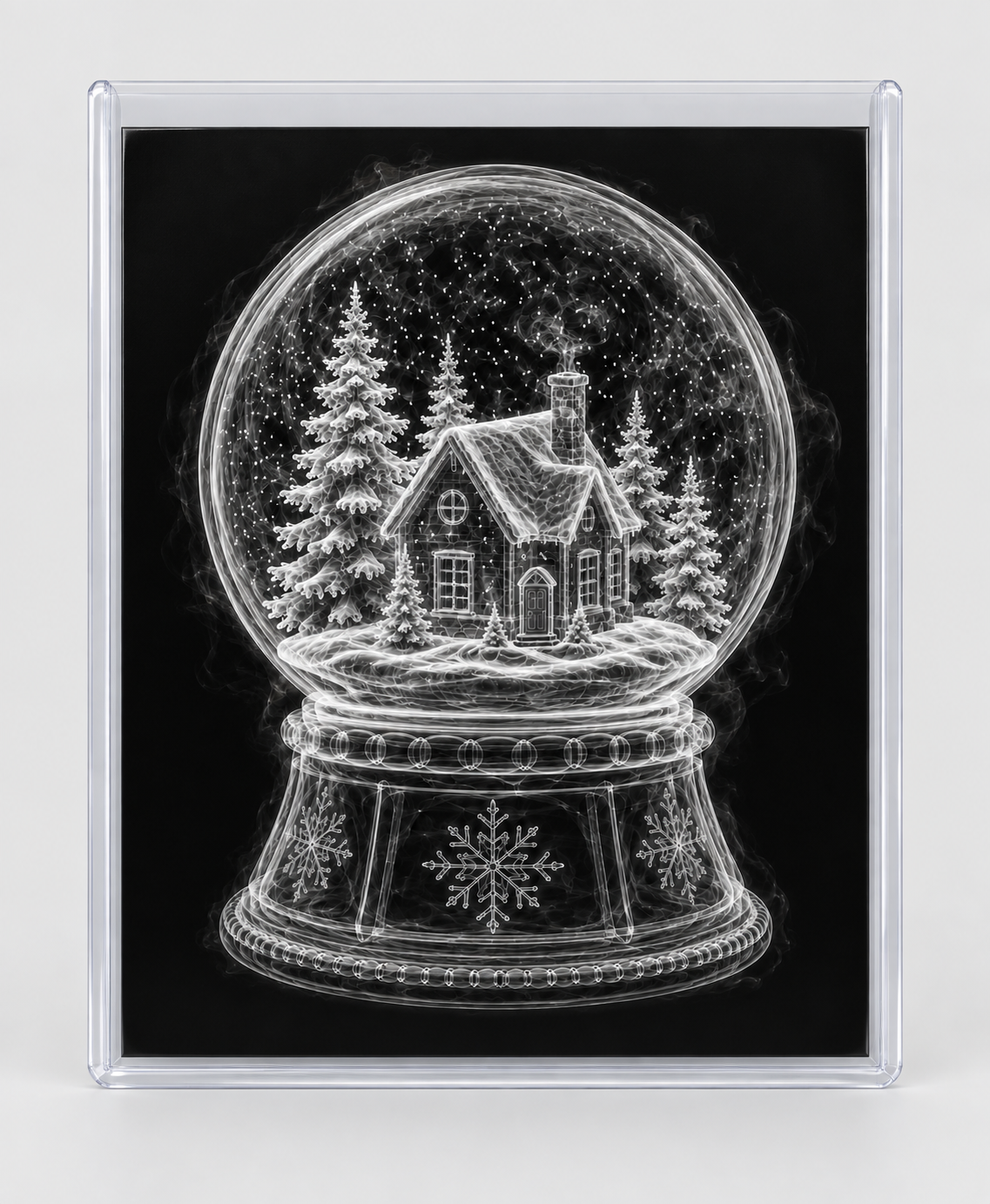 EXPOSED CHRISTMAS — SNOW GLOBE in clear rigid card sleeve