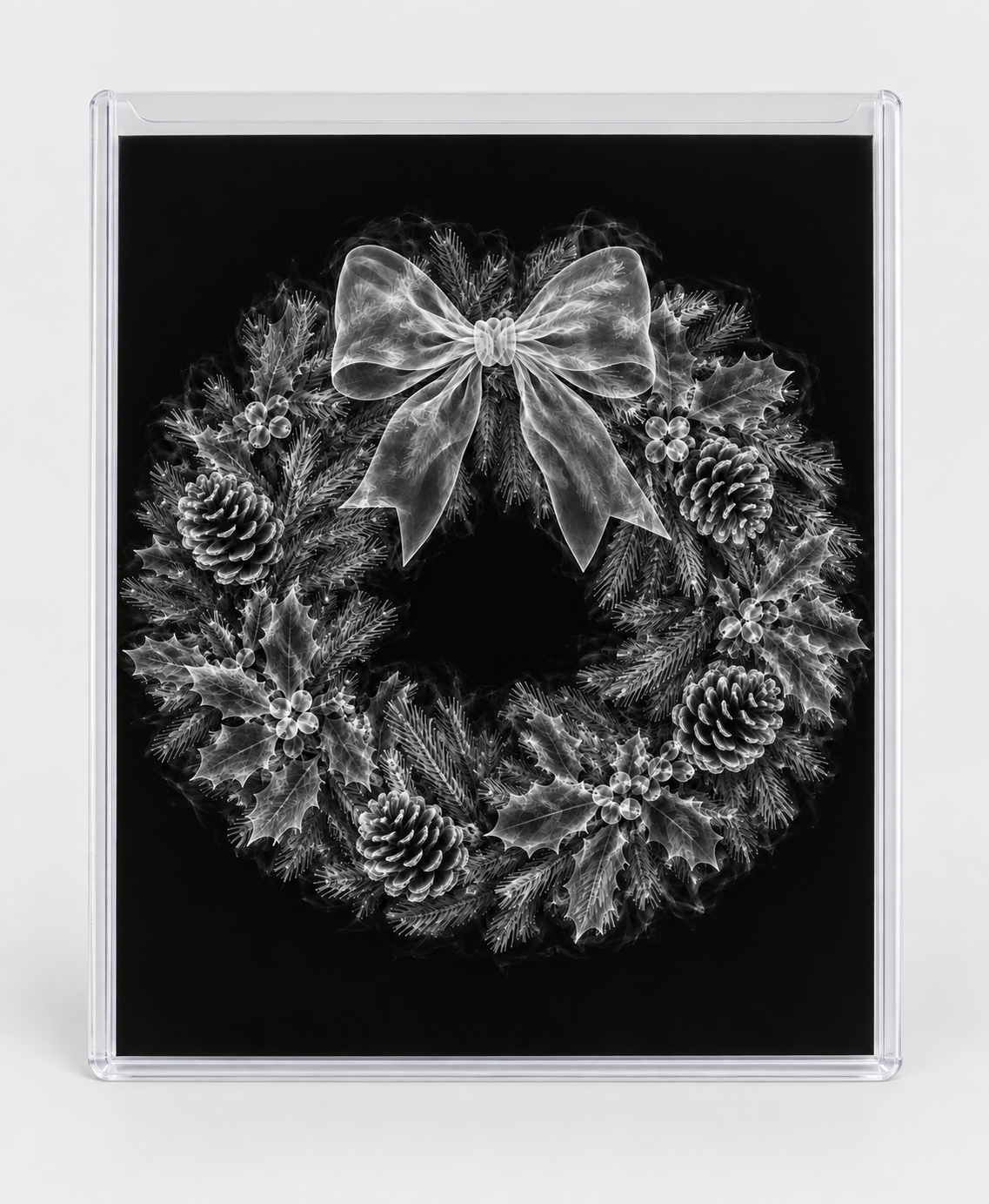 EXPOSED CHRISTMAS — WREATH in clear rigid card sleeve