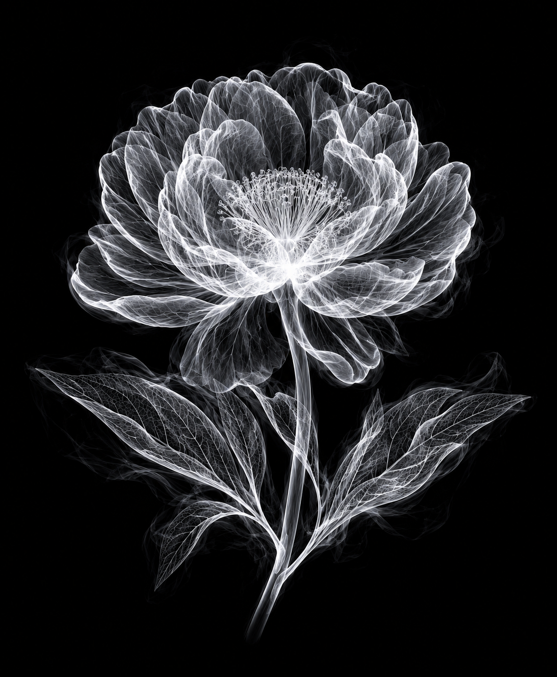 EXPOSED Lilium Candidum high-detail X-ray artwork