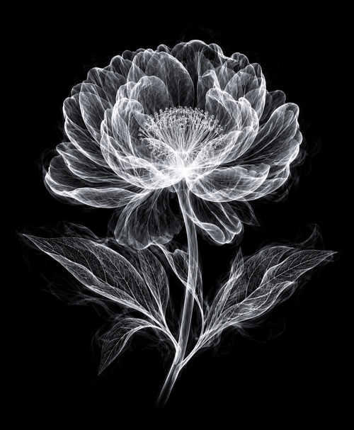 EXPOSED Lilium Candidum high-detail X-ray artwork