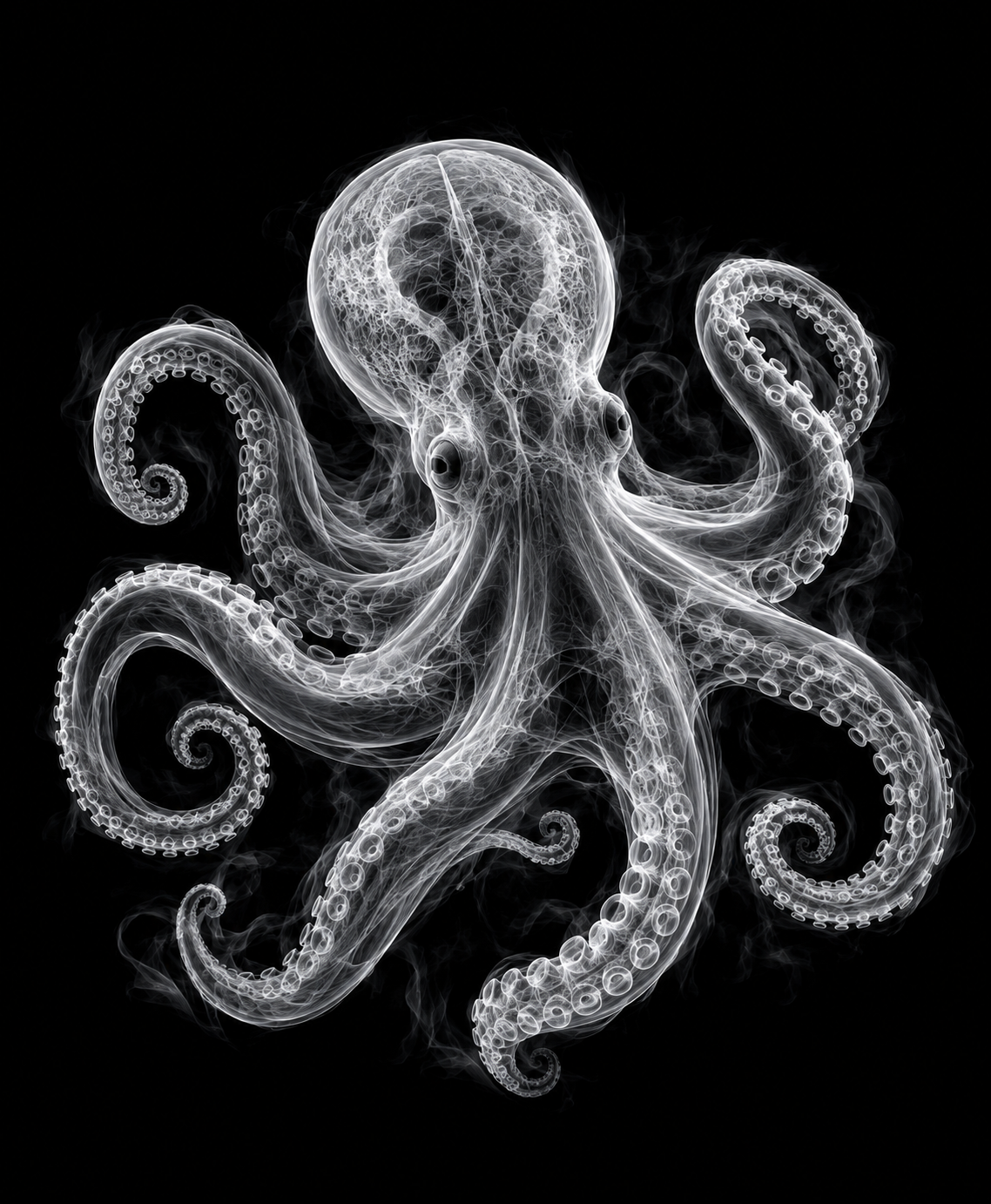 EXPOSED Octopus high-detail X-ray artwork