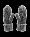 EXPOSED Winter Mittens X-ray artwork
