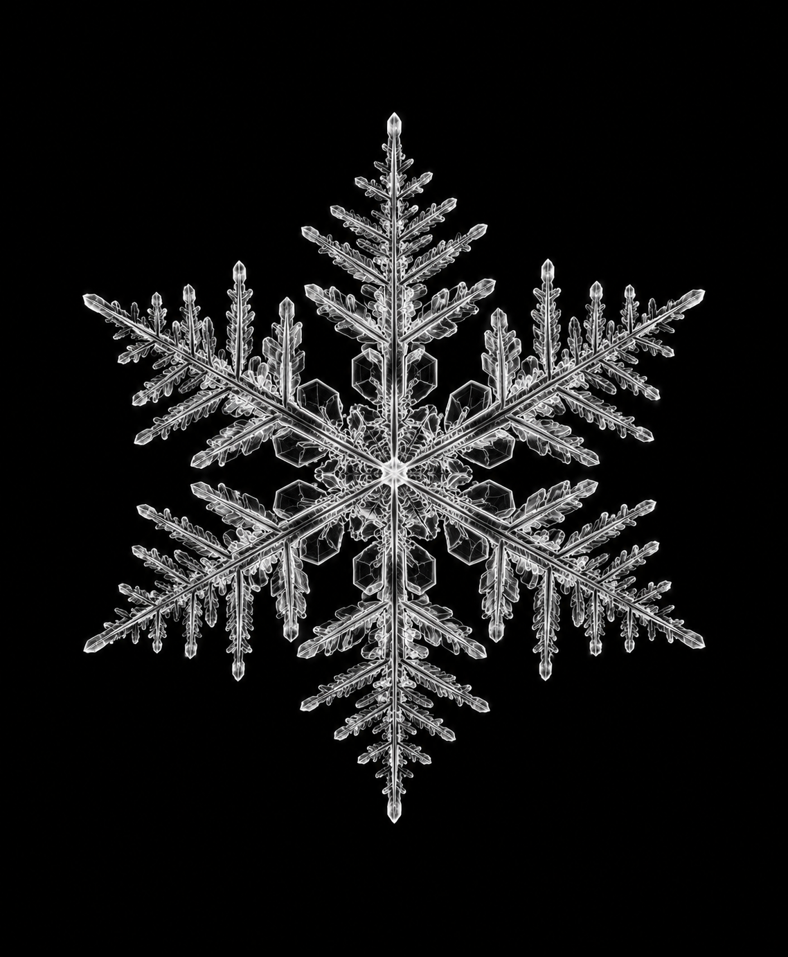 EXPOSED Winter Snowflake X-ray artwork